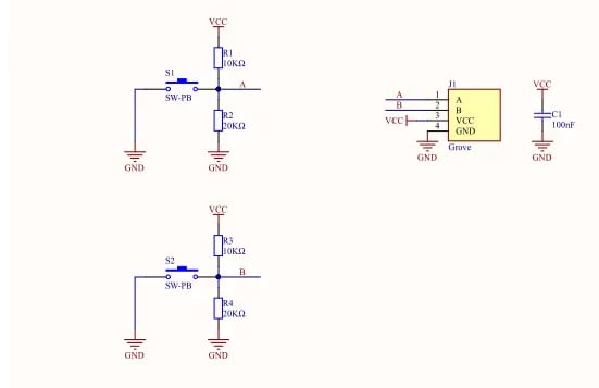 Schematic - M5Stack Mini Dual Button Unit Schematic - M5Stack Mini Dual Button Unit